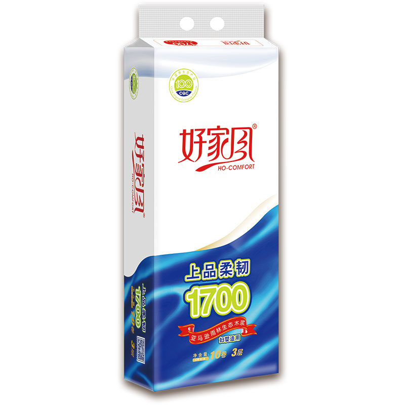好家風上品柔韌實芯卷紙170克10卷